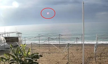 Antalya'da otelin önünde bir UFO gezildi