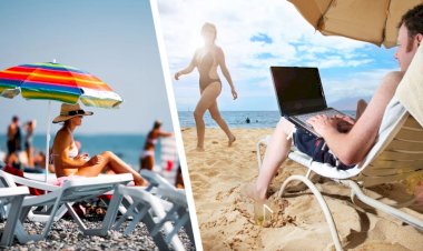 Türkiye'nin plajlarında turistler akıllı telefonları doğrudan şemsiyelerden şarj edecek