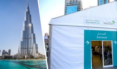 Dubai'nin ana gökdeleninin yakınında bir sahra hastanesi açıldı.